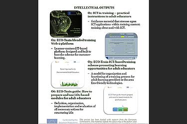 Eco-friendly ICT-based training outcomes for adults - ECO-Train - Intellectual Outputs